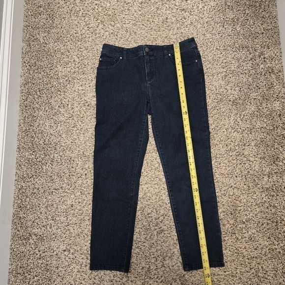 Fabulously slimming by Chicos, ankle jeans size 0 Dark Wash - Picture 12 of 15